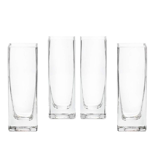 Serene Spaces Living Set of 4 Soft Square Vase â