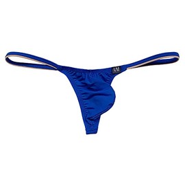 COMLIFE - Pantalones de seda de hielo para hombre, con tirantes delgados, ropa interior, Azul, Large