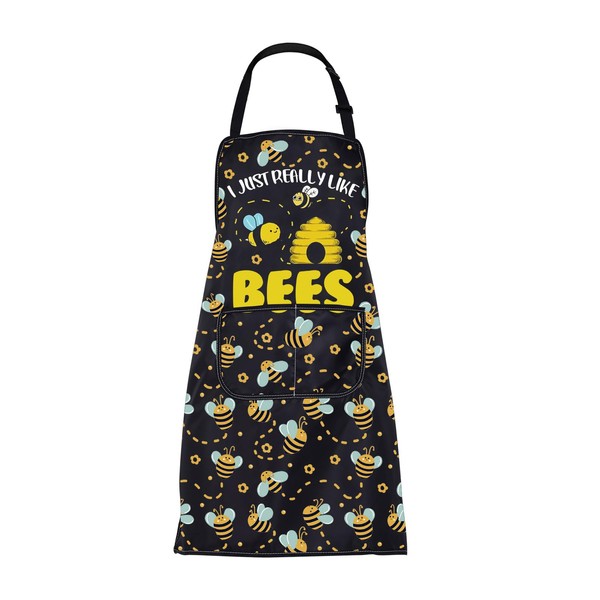 ENSIANTH Honey Bee Cooking Apron Bee Gifts for Bee Lovers
