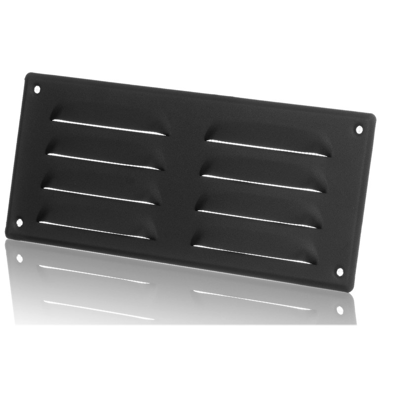260x105mm / 10x4 inch Anthracite Metal Ventilation Grille with Flyscreen