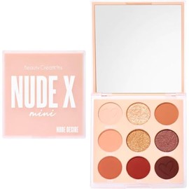 Beauty Creations Nude Desire  Paleta de sombras mini, 9 tonos matte, satinados y brillantes  Alta pigmentación y fácil de difuminar                   