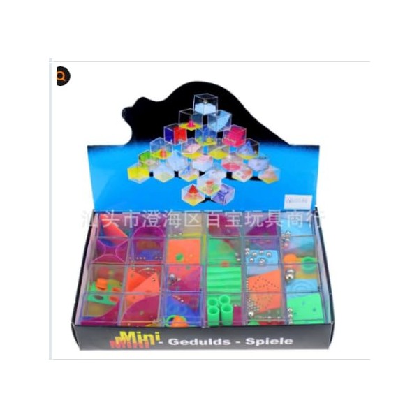 24PCS Mini Cube Brain Teaser Puzzle Box Set, Mini Maze