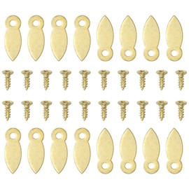 Sourcing Map 100Pcs Picture Frame Backing Hardware Clips with Screws - Gold Iron Picture Hanger