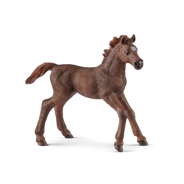 SCHLEICH Horse Club, Animal Figurine, Horse Toys for Girls and Boys 5-12 Years Old, English Thoroughbred Foal