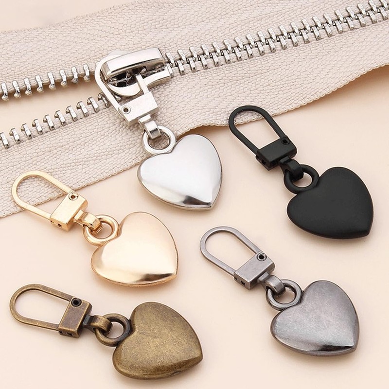 Bekecidi 20 Pcs Zipper Pull Replacement, Detachable Zip Pulls Metal