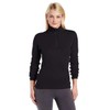 Minus33 Merino Wool Womens Woolverino Micro 1/4 Zip Black Large