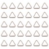 1 pulgada anillo triangular metálico, plateado - 30 piezas