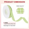 PATIKIL 10 Yards x 0.4" Gingham Plaid Ribbon, Dark Green