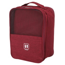 PATIKIL Shoe Bags for Travel, Holds 3-4 Pairs of Shoes Travel Bag for Packing Gym Flight Storage Pouch Luggage Travel Accessories, Red