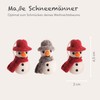 Én Gry & Sif Felt Snowman Pendants, Christmas Decoration for