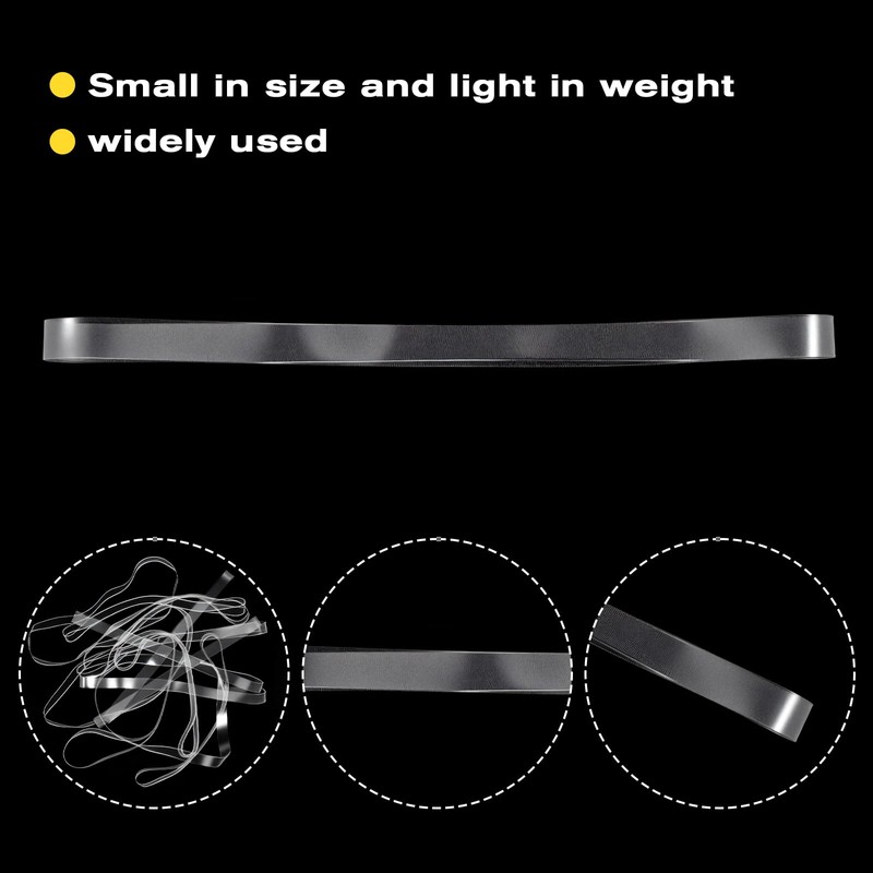 50 Pcs Clear Rubber Bands 200x5mm (Perimeter x Width) Transparent