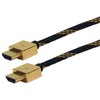 Schwaiger GmbH -HDMSL15 531- High-Speed-HDMI-Kabel mit Ethernet/ 1,5m/ schwarz-Gold/HDMI Stecker