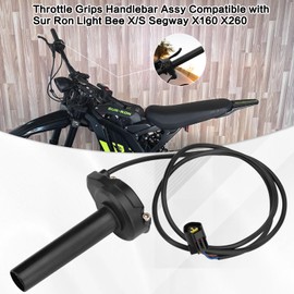 LKV Throttle Grips Handlebar Assy Compatible with Sur Ron Light Bee X/S Segway X160 X260 Electric Dirt Bike Gas Throttle Tube Turn Electronic Motorbike Grip Handle