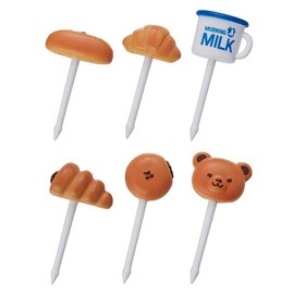 Torne P-3590 Familiar Bread Picks, 6 Pieces, Party Decoration, For Bento