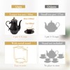 DUJUST 22 pcs Porcelain Tea Set for 6, Luxury British