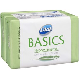 Dial Basics Hypoallergenic Bar Soap, 2 Count