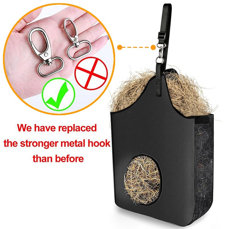 INKNOTE Hay Bag Hanging Goat Feeder Tote Premium Oxford Cloth