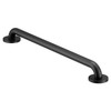 Moen Matte Black 24-Inch Bathroom Safety Grab Bar with Concealed