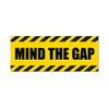 Pack of Two MIND THE GAP- HAZARD WARNING STICKER -