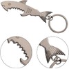 Shark Bottle Top Opener Keyring, 8.8 cm Metal Alloy, Silver