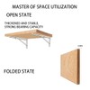 White Folding Shelf Brackets Max. Load 220 lb, Heavy Duty