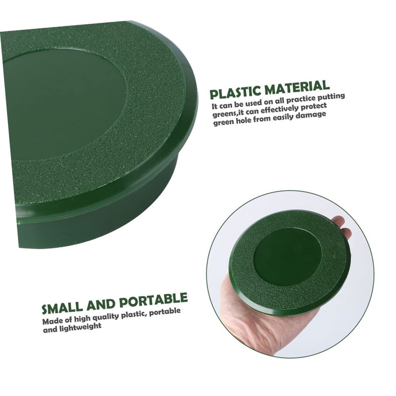 GRIRIW 2pcs Golf Hole Cup Cover Accessories Sturdy Plastic Golfing