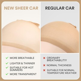 Lieke HD Wig Caps for Women, 20pcs Ultra-thin Invisible Wig Caps for Lace Front Wig, Breathable Stretchy Stocking Caps