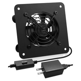 USB Cabinet 80MM Fan - 5V/12V Dual Voltage, Quiet Cooling Fan System with Speed Control for Home Theater AV Cabinets, Server Racks, Cupboards, Pet Nests, Greenhouses, RVs