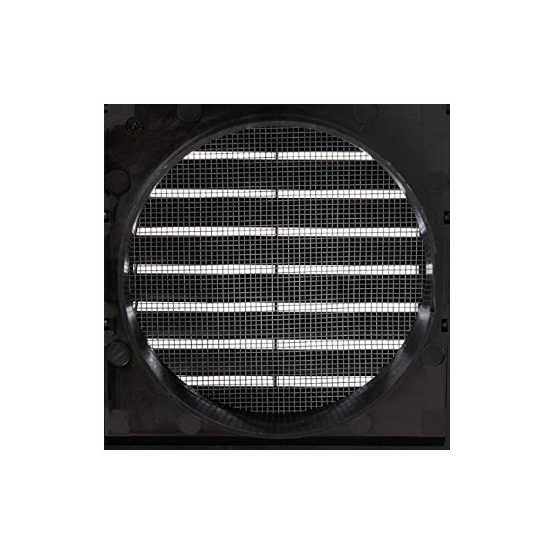 Knightsbridge EXAV009B 100mm/4 Extractor Fan Grille with Fly Screen-Black, EX009B