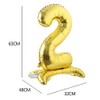 Self Standing 32 Inch Number Balloons Foil Ballon Gold Digit