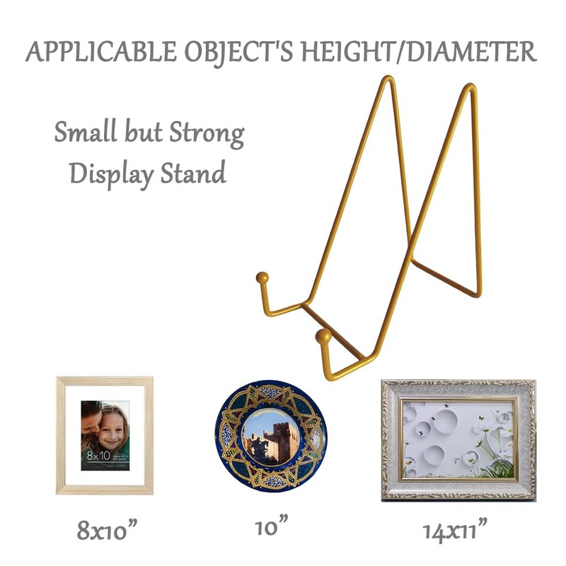 MADOCEGO 2 PACK Gold 6 Inch Display Easel Plate Stand