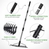 Walensee 5.4FT Bow Rake Heavy Duty Garden Rake with Stainless