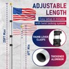 Hooomyai 25FT Telescopic Flag Pole Kit, Thumb Buckle Lock Design