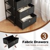 Giantex Dresser with 3 Drawers, Fabric Storage Tower with Wood