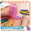Clabby 1 Pcs 2 in 1 Plastic Crayon Box with