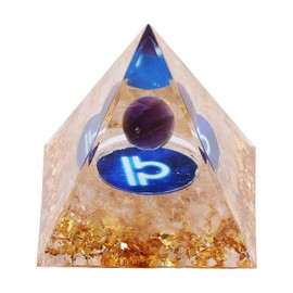 Constellation Pyramid Stone for Positive Energy Reduce Stress Chakra Resin Healing Meditation Power Stone Pyramid Libra