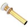 Gold Sink Drain without Overflow Anti Clog Bathroom Faucet Wash