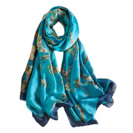 LIVLOKO Gift Boxed Scarf Gifts for Womens Satin Scarf Silky Mulberry Head Scarf for Women Uk Womens Scarves Wraps Ladies Silky Scarf Ladies Hair Scarves Designer Scarf Gifts for her Older Women