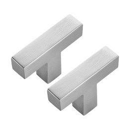 Ravinte Pack of 10 Cabinet Handles, 50 mm, Furniture Handles, Silver Handles for Kitchen Cabinets, Cabinet Handles, Square Handles, Furniture Rustproof Stainless Steel Door Handles for Kitchen Handles