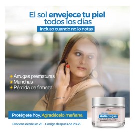 Vitalis Crema Antiarrugas FPS 30 – Reafirma, Hidrata y Protege la Piel del Rostro