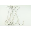 Maydahui S-shaped Hooks (Set of 6, Silver, Large, 11.8 inches