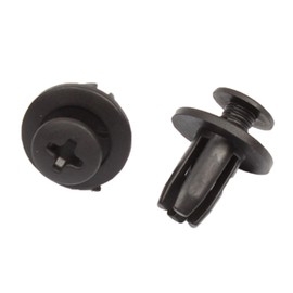 uxcell 100 Pcs 6mm Hole Retainer Clips Plastic Rivets Mud Flaps Bumper Fender Push Clips for Automotive