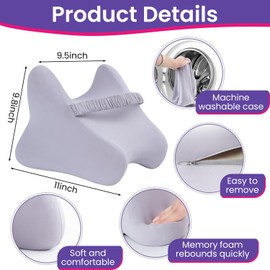 THMINS Knee Pillow for Women, Knee Pillow for Side Sleepers with Elastic Straps,Support for Thighs and Knees,Comfortable Fit, Relaxing Sleep