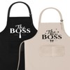 Couple Aprons for Cooking, The Boss The Real Boss Apron