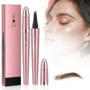2025 New Microblading Eyebrow Pen,Waterproof Eyebrow Pencil, Long-Lasting 4-Fork-Tip Magic Eyebrow Pencil, Fine Stroke Eye Brown Pen for Natural Hair-Like Brows. (Dark Brown)