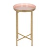 Kate and Laurel Celia Round Metal Foldable Tray Accent Table,