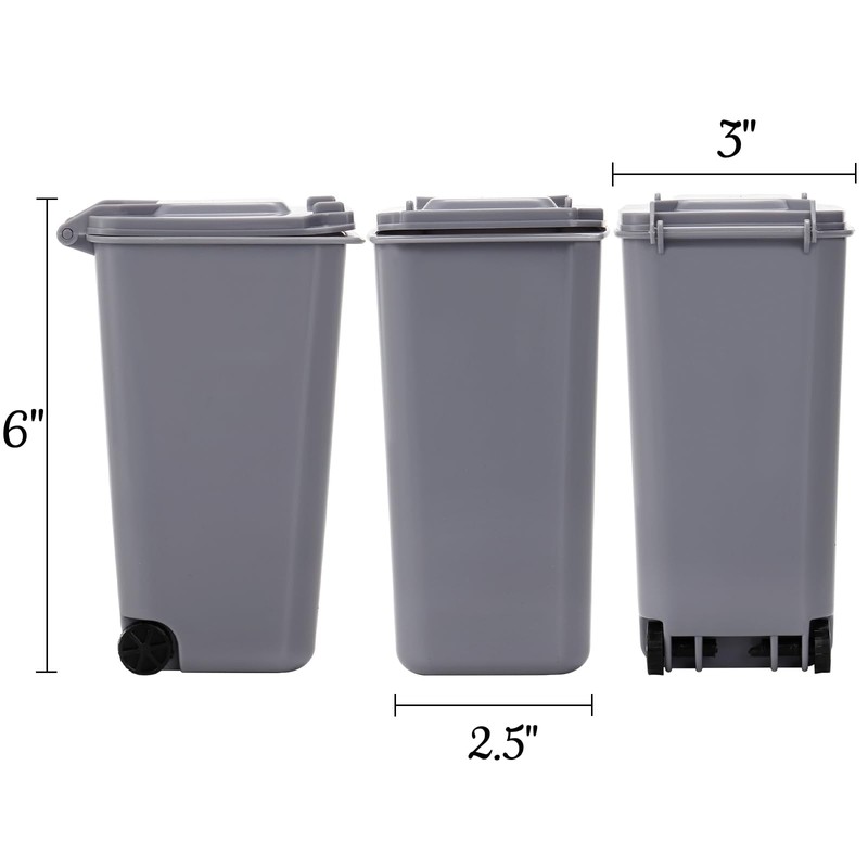 Goaste 12 Pack Mini Desk Trash Can, 22 OZ Tiny