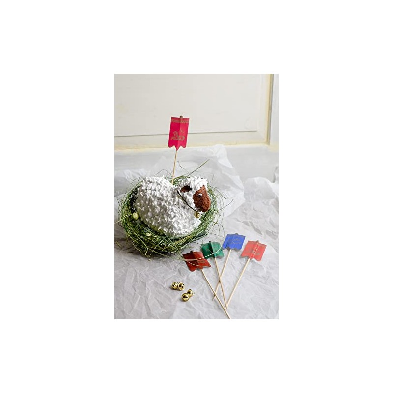 Hobby Bakers Flag and Bell for Easter Lamb 5 Pieces