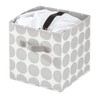 InterDesign Dot Fabric Storage Cube Bin, Small Basket Container with