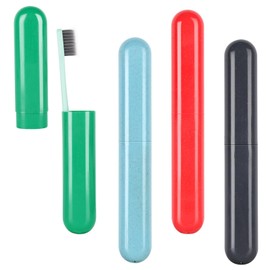 4 Pack Toothbrush Cases Travel Toothbrush Holder Portable Toothbrush Container Case Plastic Toothbrush Carrier Cover Case Toothbrush Protector for Traveling, Bathroom, School, Home, Camping